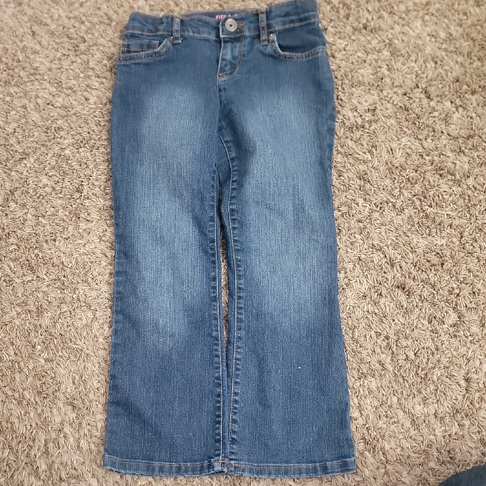 Children's Place Bootcut Denim Jeans with Pink Accents